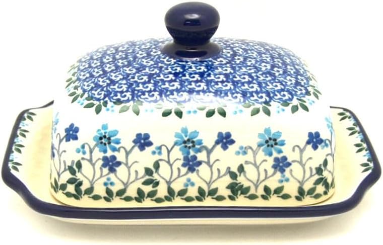 Polish Pottery Butter Dish - Georgia Blue