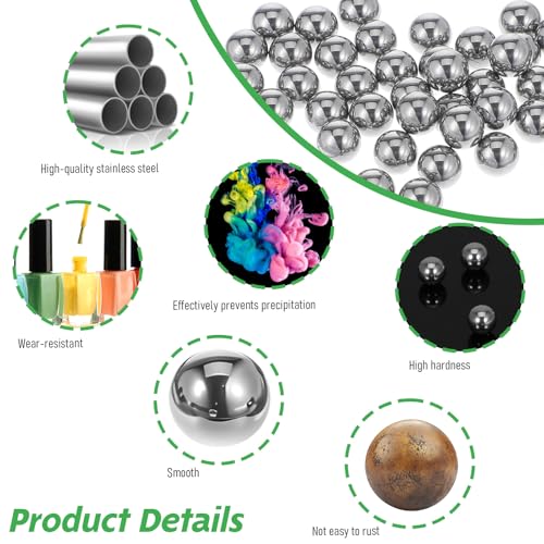500 Stück Stahlkugeln für Steinschleuder Metallkugeln Mix Kugel Farbmischkugeln für Tabletop Miniaturmodellierung 0,16 Zoll/0,4 cm