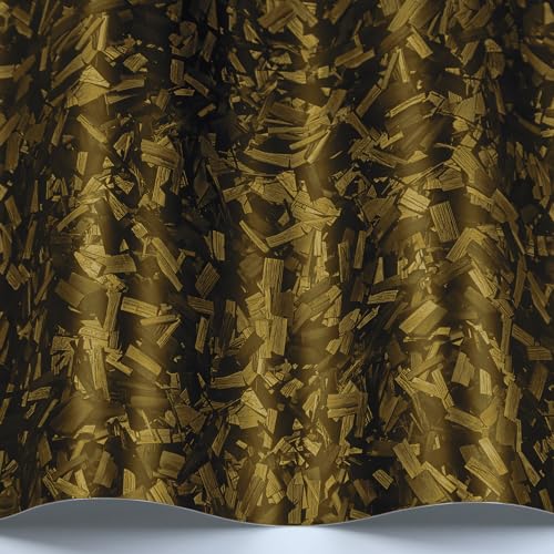 Image of Lypumso Forged Carbon Fiber Vinyl Wrap, Matte Yellow Vinyl Film Roll with Bubble Free Air Release Technology, Premium Self Adhesive Automotive DIY Sticker for Car Interior Exterior (1ft x 5ft)
