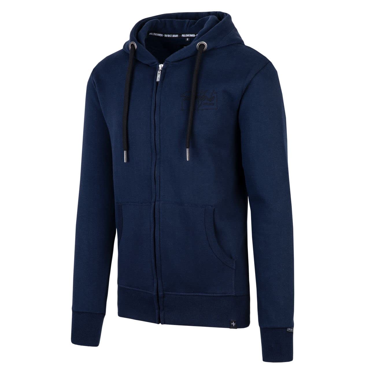 Spitzbub Herren Hoodie Pullover mit Kapuze Sweatjacke Zipper Kapuzenpullover mit Reißverschluss in Blau