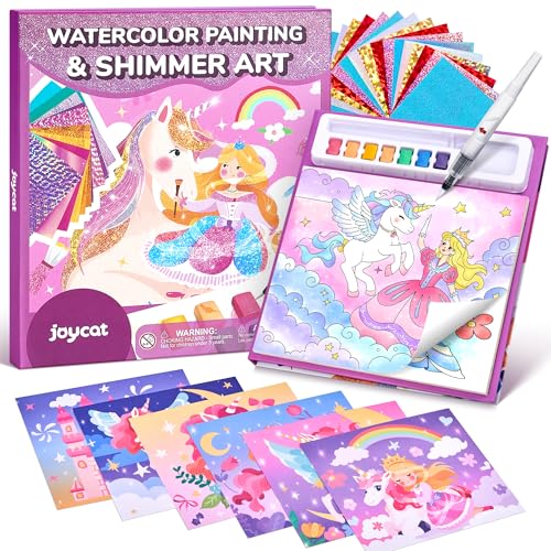JoyCat Libri da colorare con acqua, Attività artistiche e creative, Arte senza disordine Principessa per bambini 4-8 anni, Kit e forniture creative, Attività fai-da-te, Regali per ragazze e ragazzi