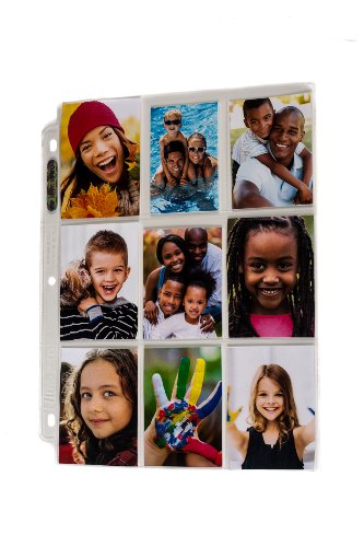 Ultra Pro 3-Hole Photo Page for 2.5 by 3.5-Inch Prints, 10-Pack
