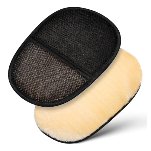 HOLIDYOYO 2 pezzi Guanti per Lavaggio Auto Artificiale Morbida da Spugne per Pulizia e Lucidatura Auto Senza Protezione Superfici Delicate Durevoli e Facili da Usare