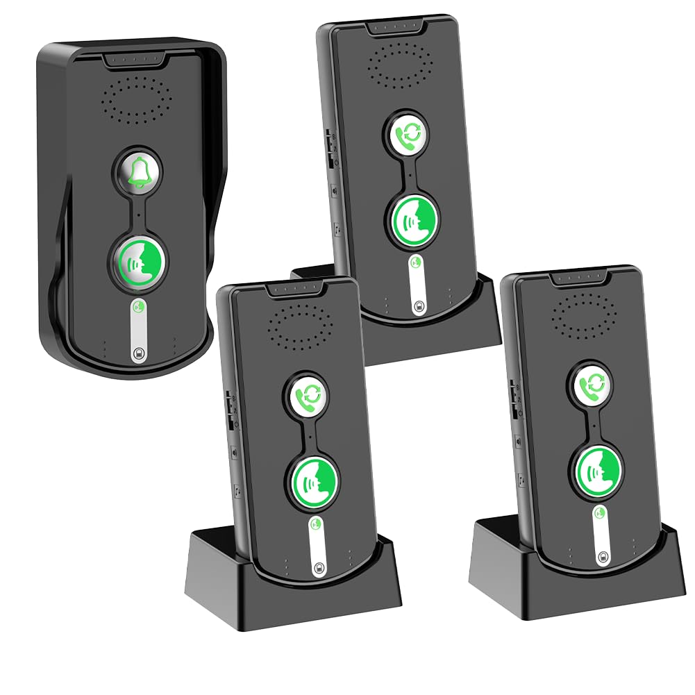 2 Way Wireless Doorbell Intercom Indoor Outdoor, Long Range Door Intercoms System for Home with Waterproof Cover Rechargeable Battery,30 Days Long Standby Time 5 Level Volume Adjustment（4 Pack）-image-29