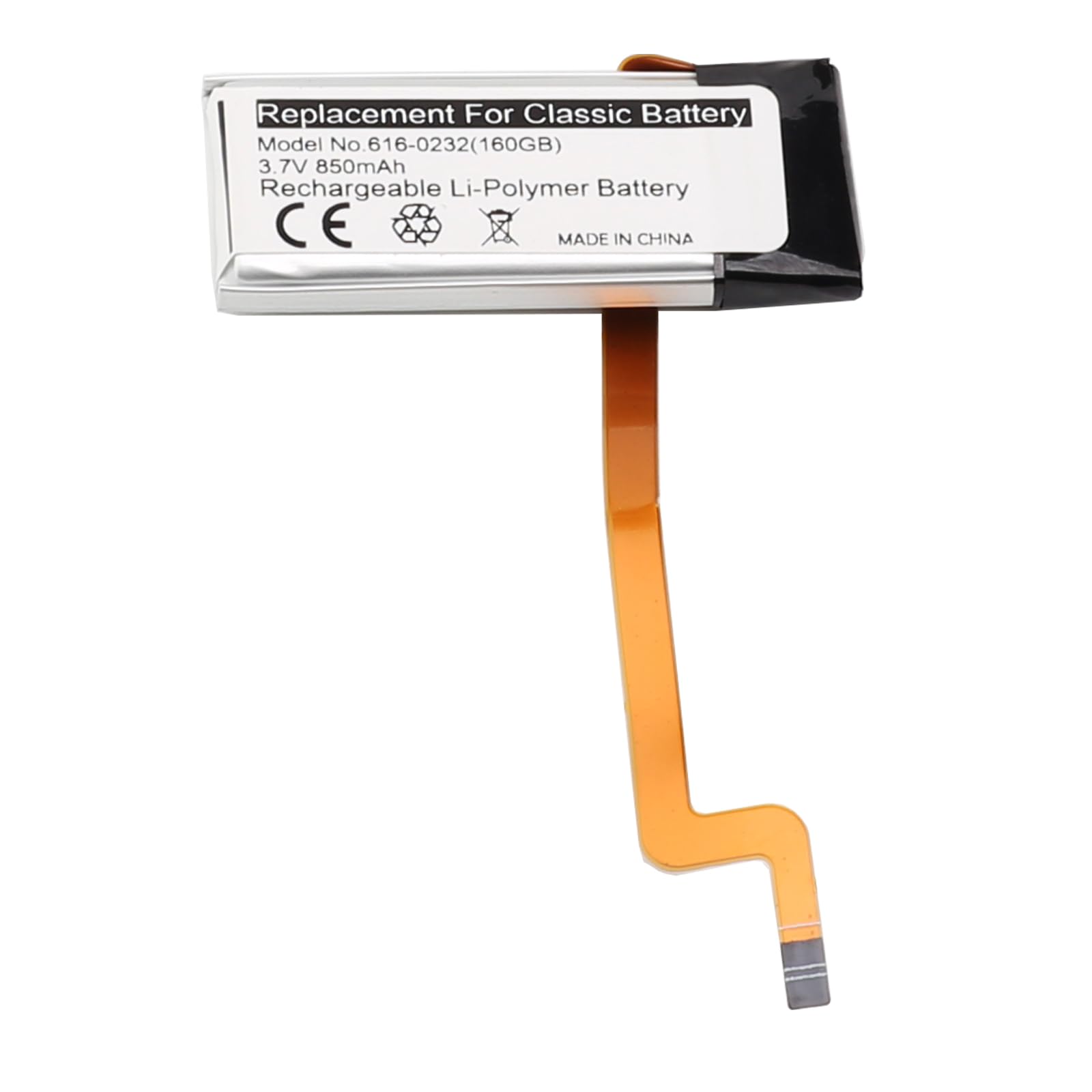 Batteria di ricambio per iPod 5th gen Video 30 GB per iPod 5th Video 160 GB 80 GB 6th Gen Classic spessore 160 GB 616-0232