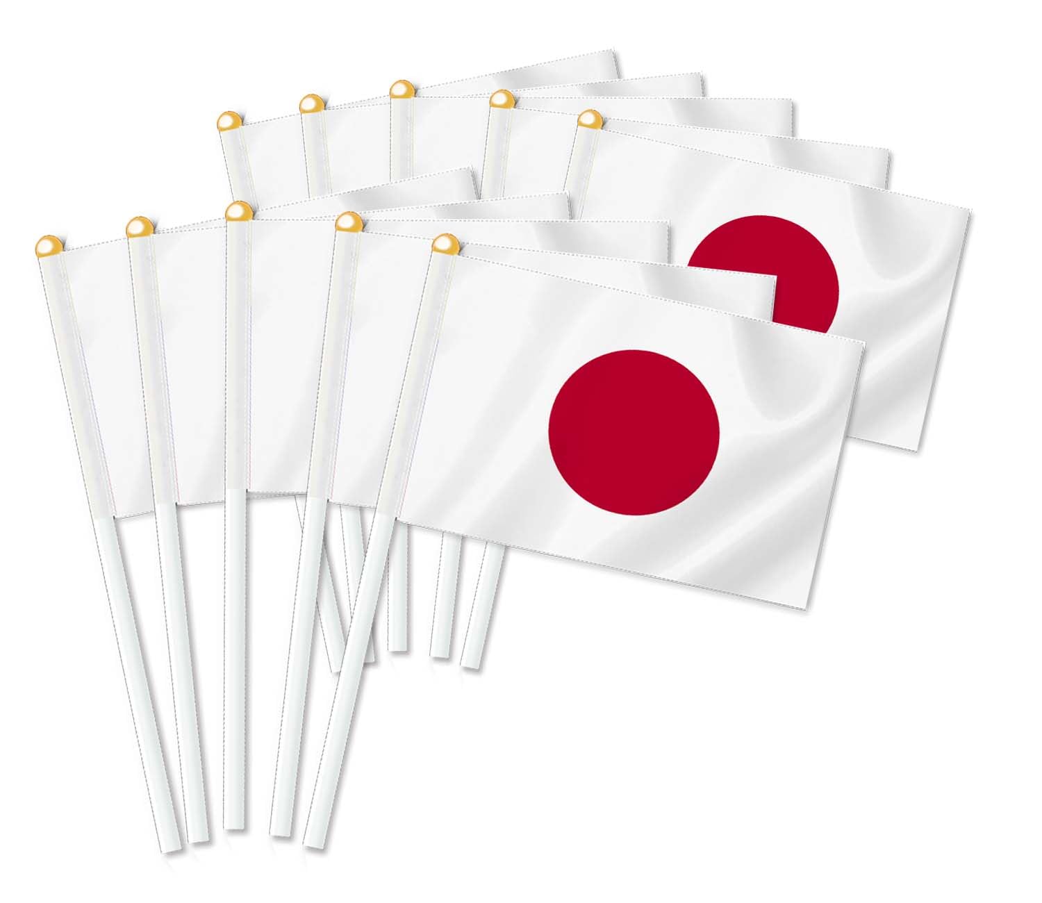 MacLand 25PCS Japan Handheld Small Flag, Japanese Hand held Mini Decor Decoration Banner