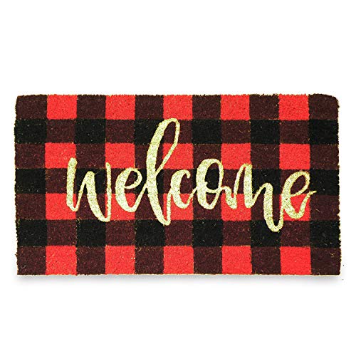 ExtraHome Große Qualitäts-Fußmatte-Fußabtreter aus Natursisal, Motiv „Welcome“ Cover