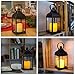 Decorative Candle Lantern with LED Flickering Flameless Candle with Timer Indoor Hanging Lanterns Battery Powered Candle Lantern Decor for Wedding,Halloween,Christmas Ornaments(Bronze)