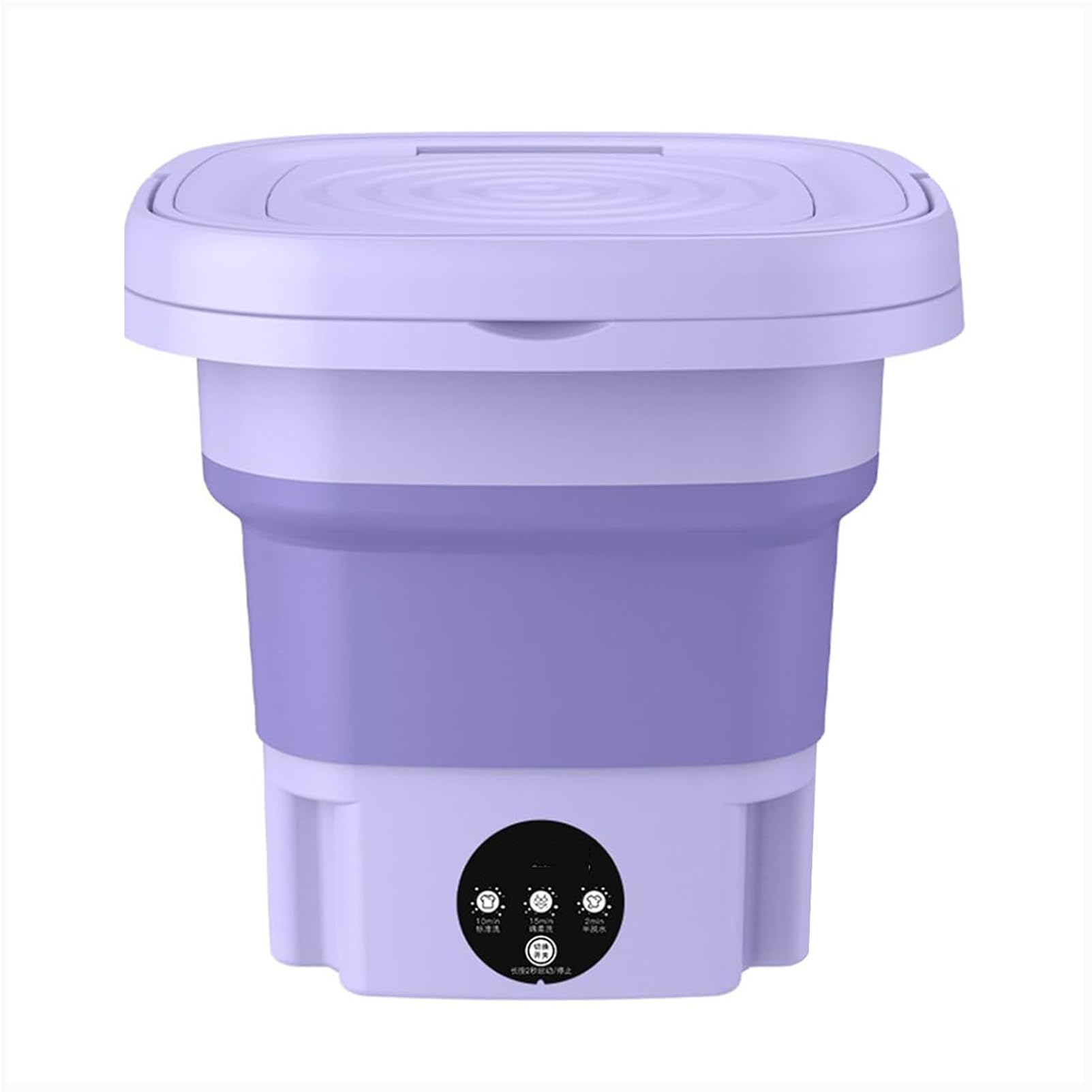Lavatrice Domestica compatta Portatile, Mini Lavatrice Pieghevole da 8 Litri, Ideale per Lavare Biancheria Intima, Pantaloni e Calzini; Adatta per Appartamenti,Viola,29.5 × 29 cm