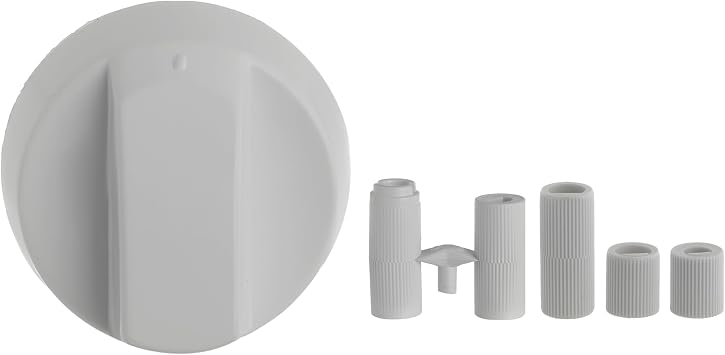First4spares Universal White Control Knobs for All Ovens, Cookers and Hobs (Pack of 6)