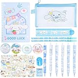 yumcute Kawaii Stationery Set Cute School Supplies Back to School Gift for Kids Office Supplies Gifts for School Season Girls Including Notebook Pencil Case Gel Pens Pencils Sharpener Ruler Eraser