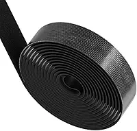 Organizador de Cabos e Fios Dupla Face, Abraçadeira, PC, Instrumentos, Chicote, Fixação, Braçadeira, Rolo de 2 metros, Preto