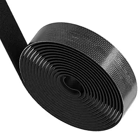 Organizador de Cabos e Fios Dupla Face, Abraçadeira, PC, Instrumentos, Chicote, Fixação, Braçadeira, Rolo de 2 metros, Preto