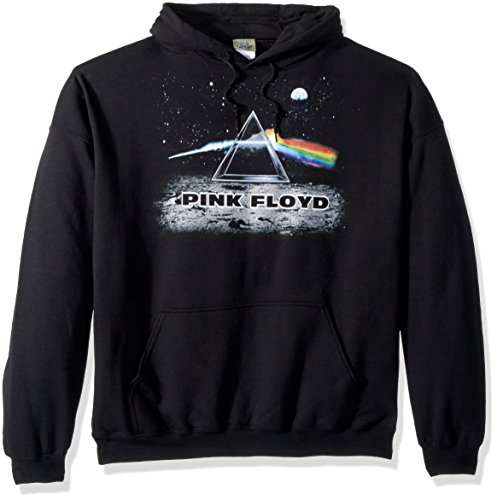 Liquid Blue Men's Pink Floyd Dark Side Lander Prism Pullover Hooded Sweatshirt, Black, Large