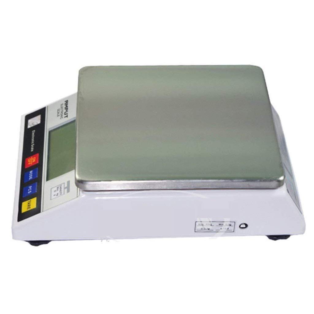 Balanza de laboratorio, balanzas de joyería Balanzas de cocina de 0,1 g Plataforma de acero inoxidable de CA y CC (3000 Gx0,1 G) Almacenamiento compacto, fácil de limpiar little surprise