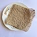 Eco-Friendly Hand-Knitted Hemp Dish Rags Pack of 3 Reusable Zero Waste Beige Natural Kitchen Cleaning Cloths Crochet Washcloths Absorbent Low Impact Mug Rug Handmade Dishcloths