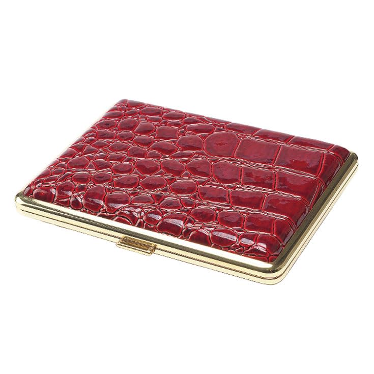 croc cigarette holder Amazon.com: Generic Cigarette case Long Size 100mm 20 Cigarettes Enamel  Crocodile Embossed red 3-31756-20 Tsubota Pearl : Health & Household