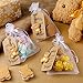 Rtteri 120 Pcs Bear Baby Shower Favors Bear Party Favors, Cute Keychain with Organza Bags Thank You Kraft Tags and Rope for Guests Girls Boys Birthday Party Supplies Decorations (Brown, Stylish)
