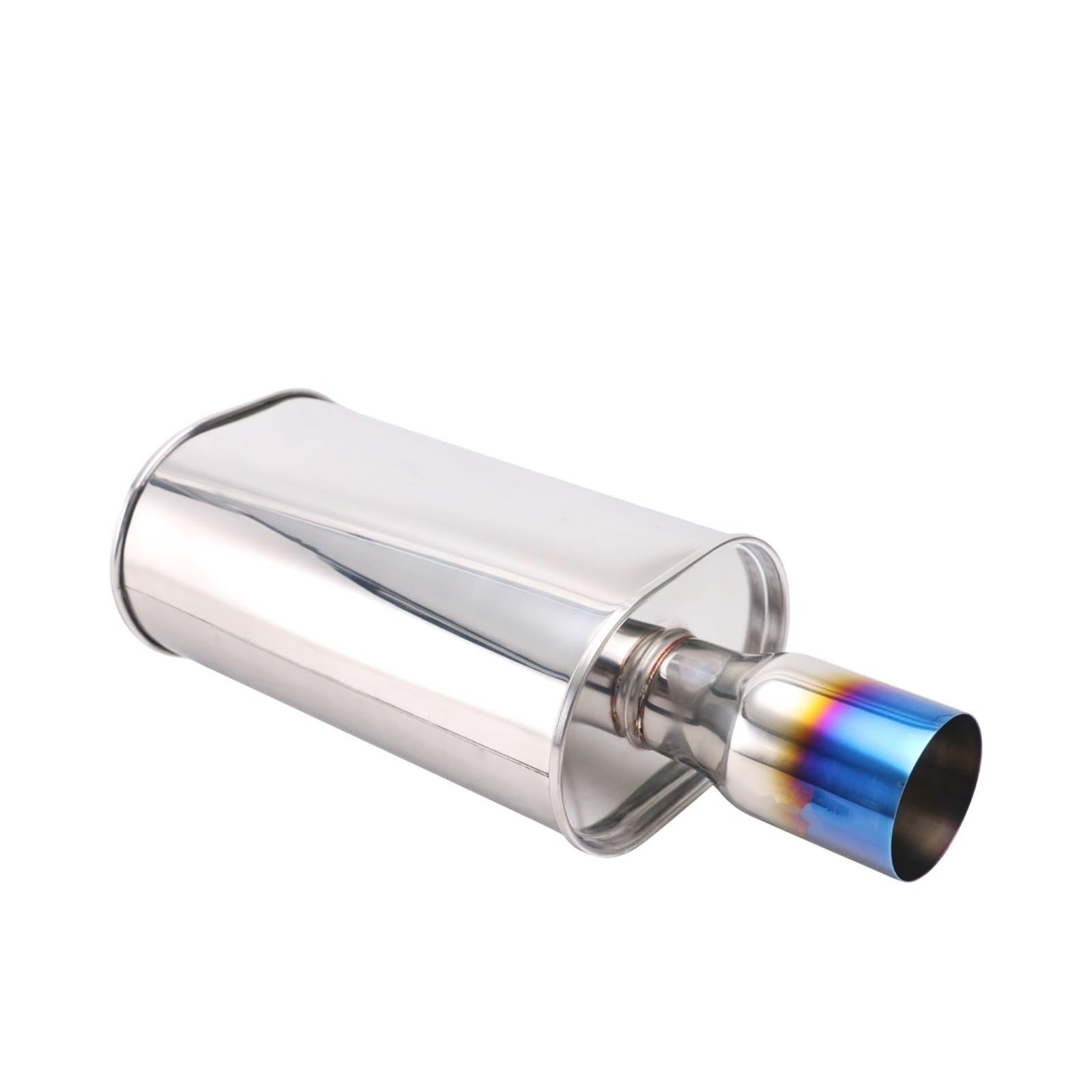 Auto-Endschalldämpfer Edelstahl-Auspuff-Schalldämpfersystem, 2,5'' bis 4'' Auslass, Silence-R-Schalldämpfer, tiefer Turbo-Sound für Autos(L1BZ85606d-HPJ)