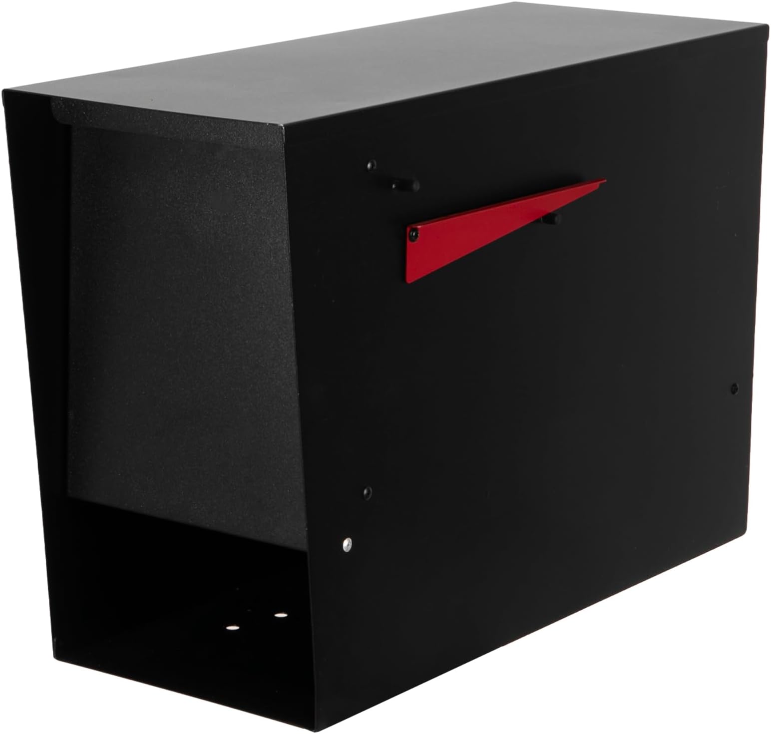 - Black Modern Mailbox Post Mount Mailboxes For Outside with Newspaper Holder- Powder Coated Steel Metal Mail Box, Outdoor All Weather & Corrosion Resistant Stainless Steel Hinges & Magnetic Door