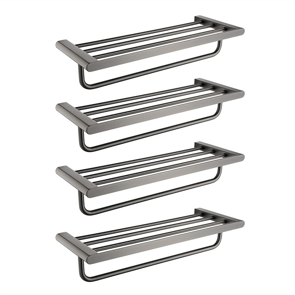 Towel Racks, Bathroom Towel Rack Wall Mounted Towel Holder,Stainless Steel Bathroom Shelf Towel Rack,Wall Organizer Hanger Storage Shelf Robe Towel Bar Kitchen Bathroom Accessories
