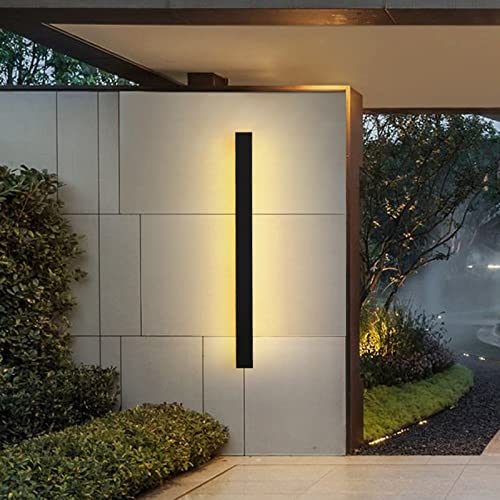 LED aluminio up abajo aplique de pared al aire libre pared exterior interior tira larga negro blanco cálido IP67 impermeable jardín luces patio porche pared Spo