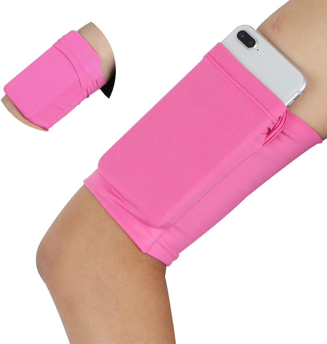 Small/Cell Phone Keys Cards Protective Protected Sleeve Armband for Walking Jogging Dancing Cellphone Arm Band Bag Strap Band Holder Pouch Case for iPhone 6 6S 7 8 X XR XS Samsung Galaxy/Elastic/Rose