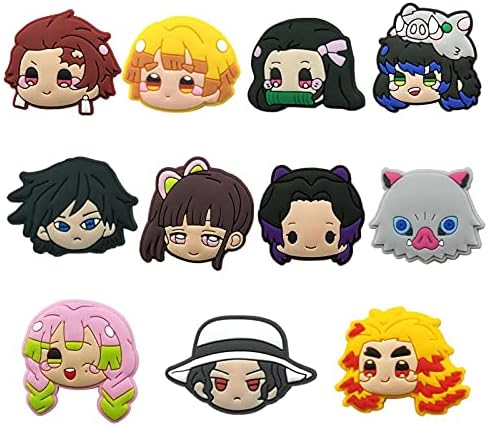 Outlet Sale Feature 11 Pcs Kimetsu No Yaiba Chibi Anime Manga Character Shoe Charm D Max