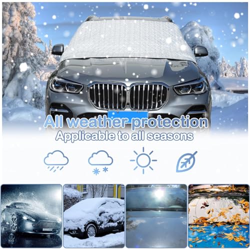 Image of Windshield Snow Cover Compatible with 2019-2023 BMW X5 G05 - Best for Ice & Frost Removal - All Weather Winter & Summer Front Window Automotive Cover for Sun & Snow-Shade Accessories