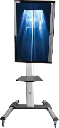 Miniatura 4 de Tripp Lite Monitor de TV móvil con soporte de suelo de pantalla plana LCD de altura ajustable de 32-70 pulgadas (DMCS3270XP), negro