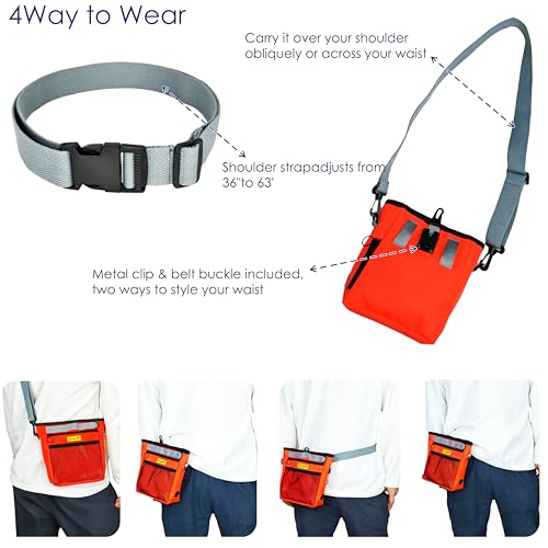 Raisingwell Bolsa de petisco para cães com bolsa de silicone para lanches, 4 xícaras, bolsa de silic