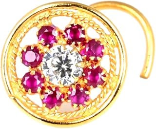 Dainty Nose Stud Piercing, L Shape Nose Piercing, 14K White Gold Diamond Nose Ring, Nose Ring 24 Gauge 10mm,14k Solid Gold with 2 mm Round CZ, Bezel Set Cubic Zirconia, Nose Jewelry,