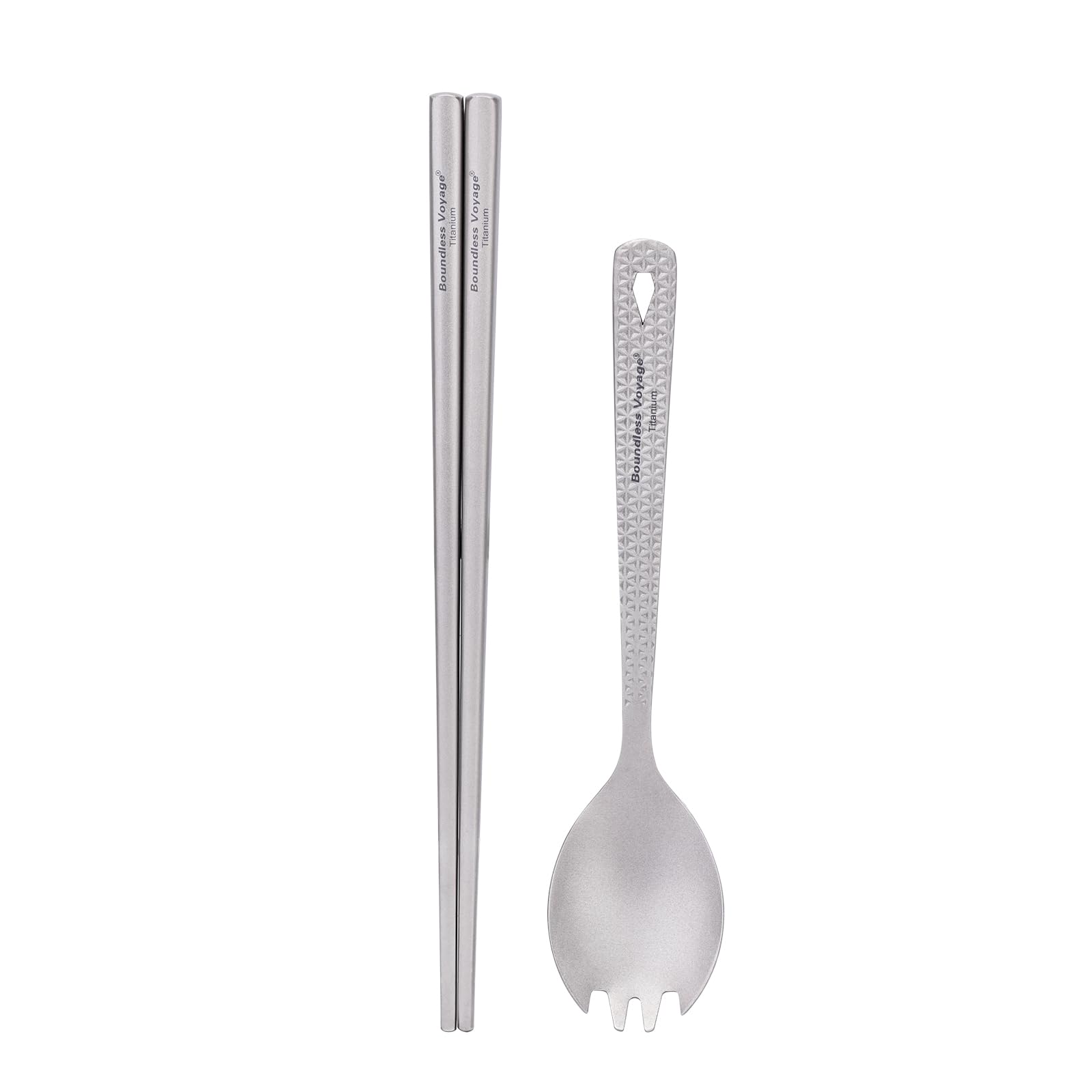 Couverts réutilisables en titane Boundless Voyage, partagez de vrais repas en pleine nature