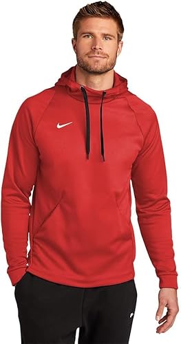 Nike Mens Therma Pullover Hoodie (US, Alpha, Small, Regular, Regular, Red)