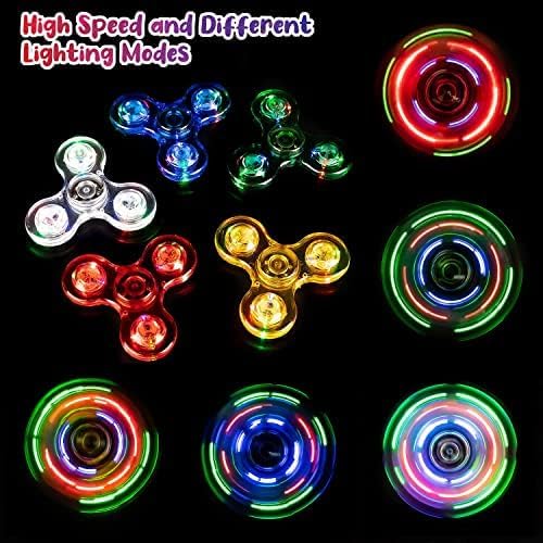 Miniatura 8 de figrol Tri mano Spinner Fidget juguete material ABS 608si3N4LED transparente para 13minutos Spinning