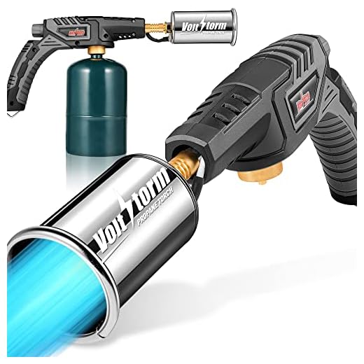 Cooking Torch Kitchen Blow Torch - Grill Gun Propane Torch with 2,500℉, Adjustable Flame, Sous Vide Torch, Culinary Torch for Chefs Searing steaks, Meat, Food, Lighting Campfires, BBQ