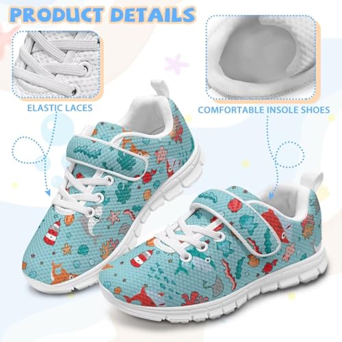 Yzaoxia Little/Big Kids Sneakers Hook and Loop Walking Running Shoes4
