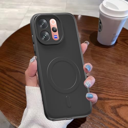 Image of Pikkme Back Cover for Vivo V70 5G Soft Matte Silicone Mag-Safe Design (Mag-Safe Not Support) Camera Protection | Slim Fit Bumper Cover (Black)