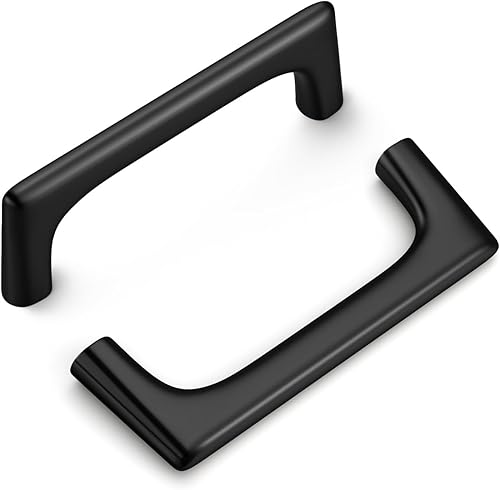 goldenwarm Paquete de 10 manijas negras para gabinete, color negro mate, manijas negras para gabinetes, manijas de gabinete de aleación de zinc, disponible en Yaxa El Salvador