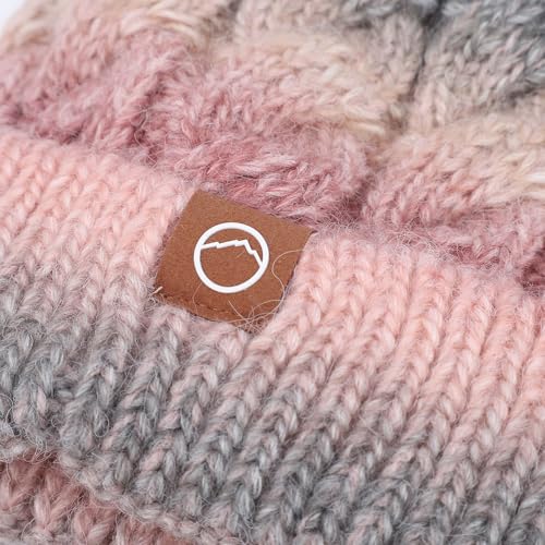 Gorro y bufanda rosa con calefacción USB para paseos invernales 7
