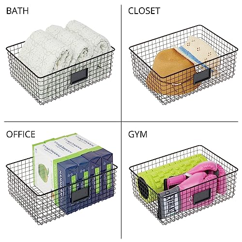 MDesign Set da 4 porta oggetti in filo metallico