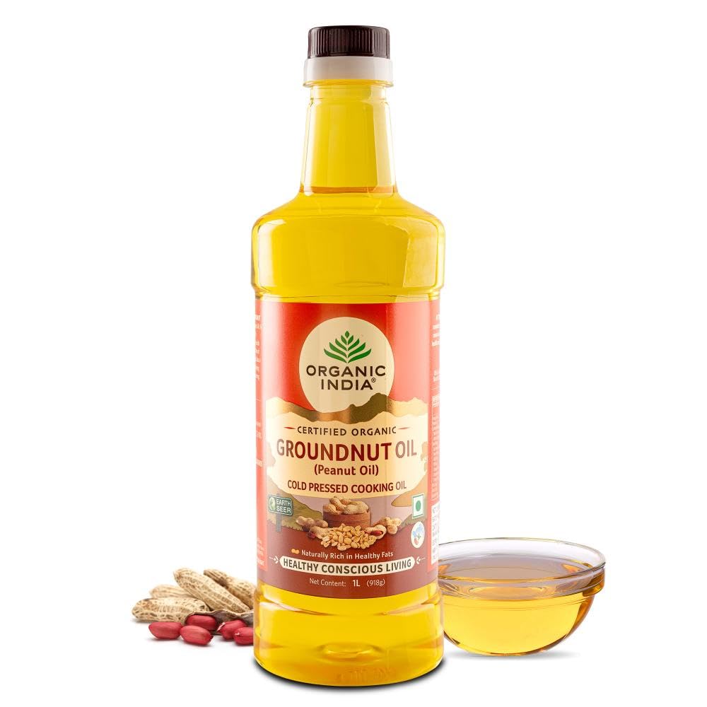 ORGANIC INDIA Organic Groundnut Oil - 1000 ml