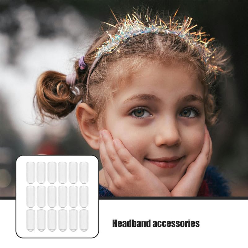 CALLARON Headband End Caps 200Pcs Transparent Rubber Foot Covers Non-Slip Protective Bolt Caps for Diy Hair Hoops Accessories - Image 3