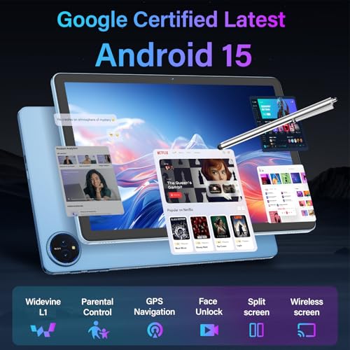 Image of 2026 Gemini AI 11 inch Tablet, Android 15 Tablet with Keyboard, 24GB+256GB+2TB Expand, 2-in-1 Large Tablets with 8-Core, WiFi, 8000mAh, GMS, GPS, Electronic Tablets PC with Mouse, Case, Stylus(Green)