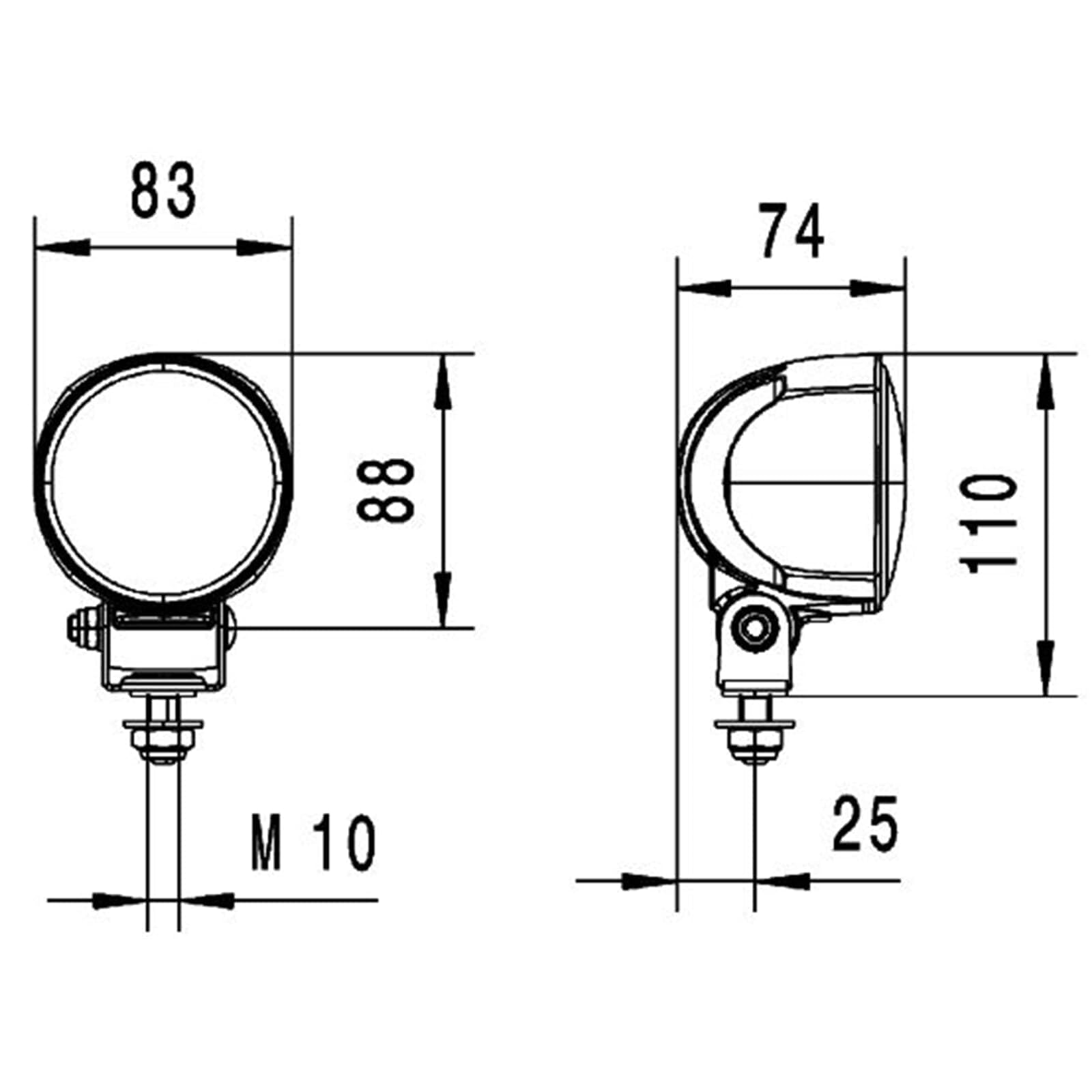 HELLA 1G0 996 576-031 LED-Faro da lavoro, Modul 70 Gen. 3.2, 24/12V