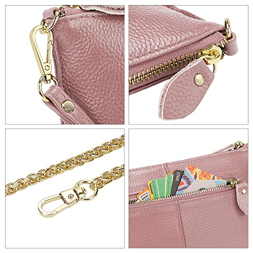 Image of Uromee Wristlet Wallet Clutch Purses for Women Genuine Leather Crossbody Bag Handbag with Detachable Shoulder Chain