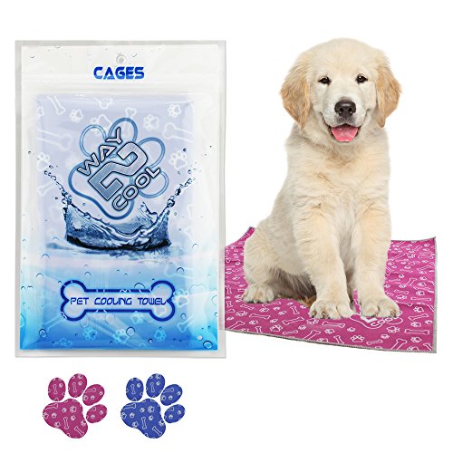 Way 2 Cool Our Innovated Pet Microfiber Cooling Towel. Comes in 3 Sizes for All Dog Sizes. Small/Medium/Large