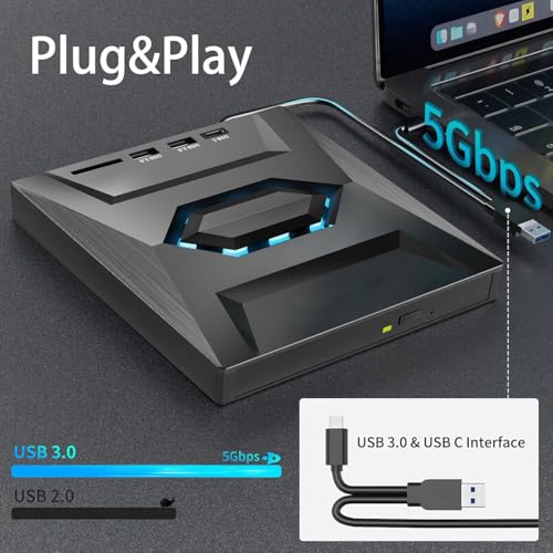Image of NEXSA Ultra Slim 12.7mm USB 3.0 External Optical Drive Enclosure - Portable SATA CD /DVD Case for Laptop, PC, Notebook