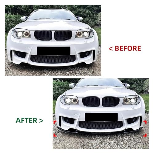Kit séparateur carrosserie avant BMW Série 1 E81 E82 E87 E88 2004-2013 carbone - 2