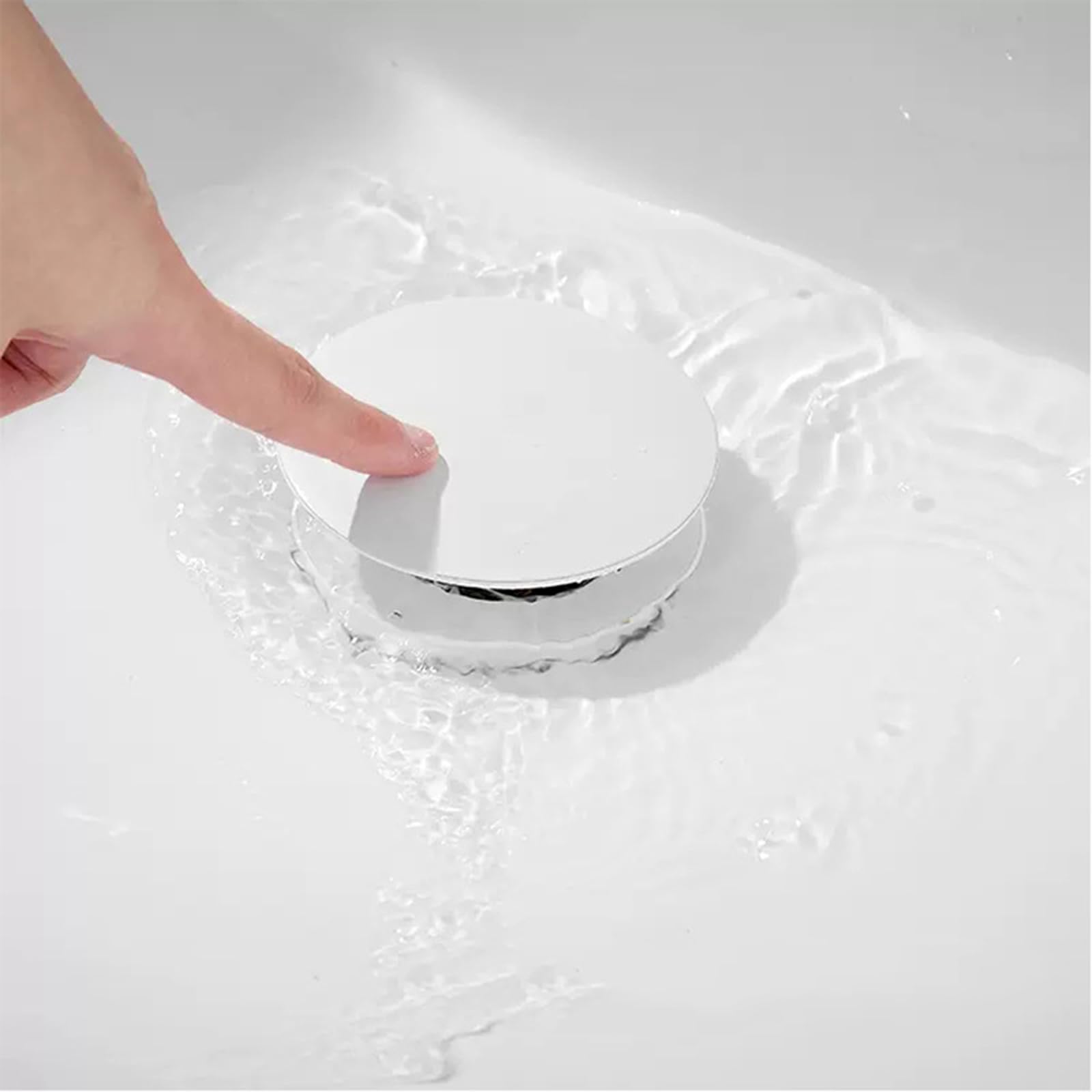 Waschbeckenablauf, kein Überlauf, 100 % Kupferabfall, Waschbecken, weiß, einfache Installation, langlebiges Design
